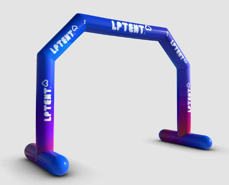 Captive flow inflatable arch