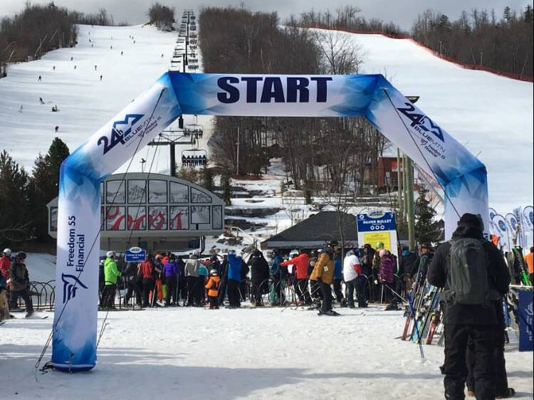Ski competition inflatable start arch